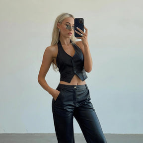 Cropped Couro Rosie